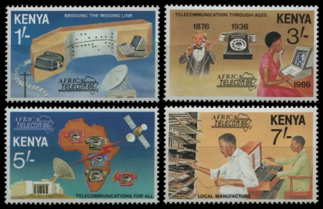 Kenia 1986 - Mi-Nr. 370-373 ** - MNH - Telekommunikation