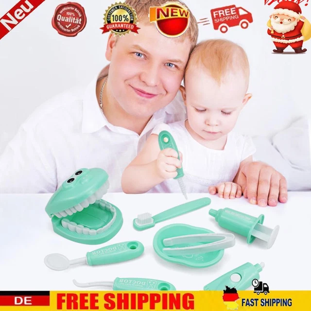 Tikhell 9-teiliges Zahnputzspiel f? Kinder, p?agogisches Dental-Szenenspielzeug,