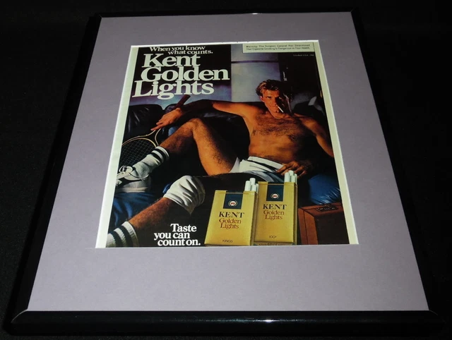 1984 KENT GOLDEN Lights Cigarettes Framed 11x14 ORIGINAL Vintage  Advertisement $34.99