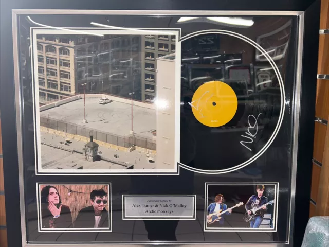 Alex Turner & Nick O’malley Signed Framed Arctic Monkeys Vinyl Display - Coa