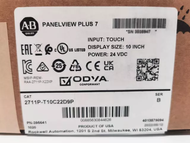 Allen-Bradley 2711P-T10C22D9P Panel View Plus 7 Graphic Terminal 2711PT10C22D9P