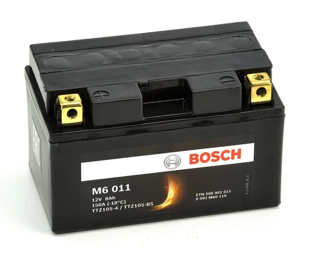 Bosch M6011 Batterie moto YTZ10S-4 / nYTZ10S-BS - 12V AGM 8A/h-150A