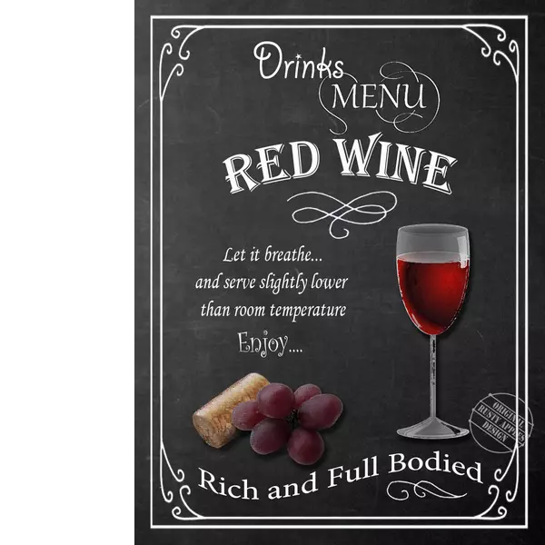 Classic Pub Drinks Red Wine  Metal Wall Art Man Cave Home Bar Pub. Bar Kitchen