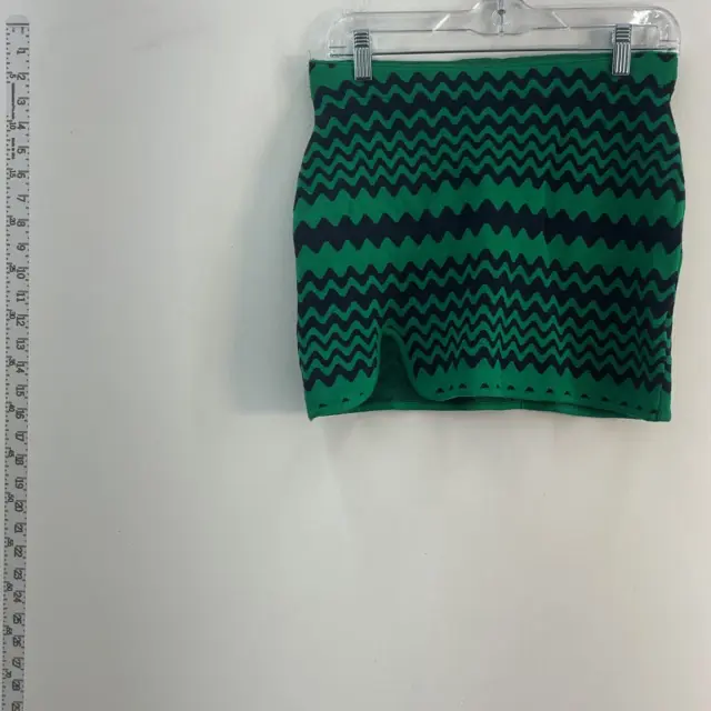NWT Urban Outfitters Green Black Striped Women's Mini Skirt Size S