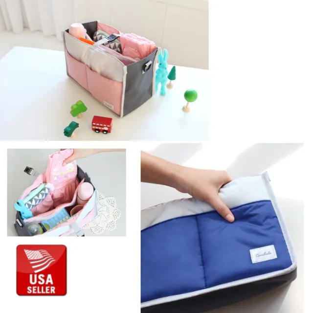 Conitale Diaper Bag Insert Stroller Organizer Pram Handle & 2 Detachable Straps