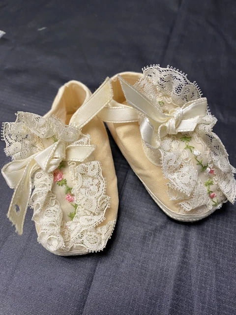 Vintage Unique Hand Made Sewn Doll Shoes For Bisque or Old Style Doll