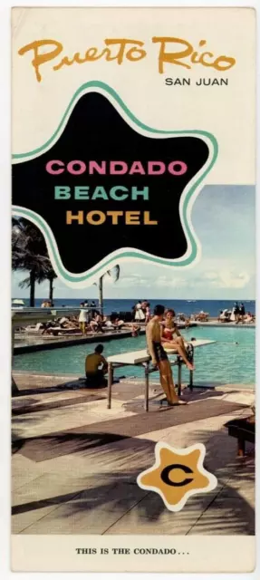 VINTAGE TOURISM BROCHURE / CONDADO BEACH HOTEL / SAN JUAN PUERTO RICO 1960's #2