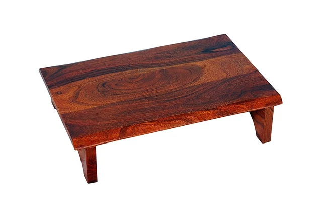 Sheesham Wooden Bajot Chawki Stand Stool For Multipurpose Use