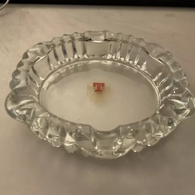Vintage  Tennents  Export Ale clear Glass Ashtray
