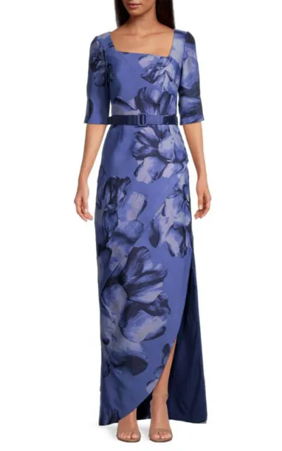 New Kay Unger Octavia Column Gown In Blue Lavender Size 6 $368