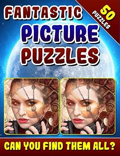 Fantastic Picture Puzzles: Spot the Difference Book for Adults. Picture Book<|