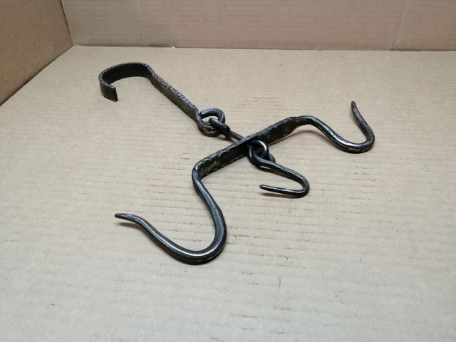 Vintage Antique Hand Forged Chengel Forged Hook Hooks Wrought Iron Hook