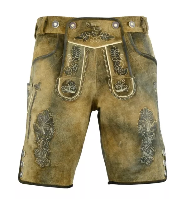 Lederhosen Shorts German Bavarian Oktoberfest Trachten Men Shorts Leather Shorts