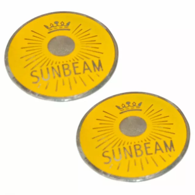 Par Amarillo Sunbeam Monogram S7 S8 Moto Depósito de Gasolina Insignia Set
