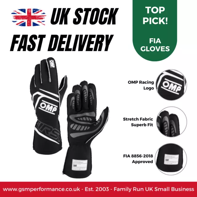 OMP First, FIA 8856-2018 Approved - Rally / Motorsport / Racing Gloves