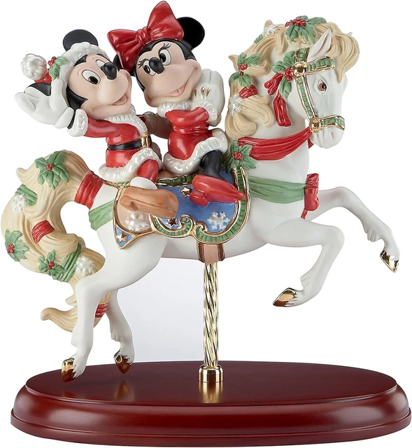 LENOX DISNEY MICKEYS Carousel Horse Romance 2008 Figurine w/Minnie