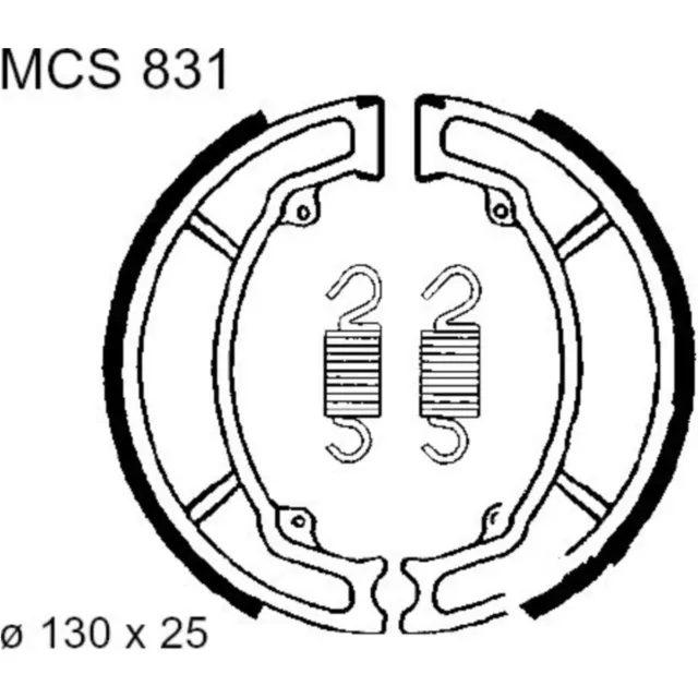 Bremsbacken mit Feder TRW vorne Bremse Motorradbremse brake shoes inc springs br