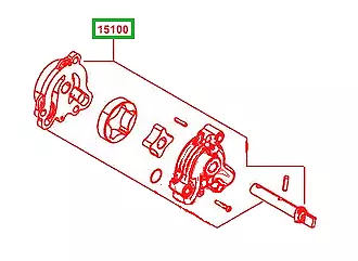 Pompe A Huile Kymco Ak550 4T, Cv3 550, 15100-Lgc6-E00 Oem