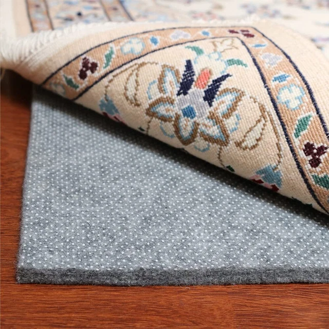 Non-Slip Area Rug Pad 2'x6', 1/3&quote; Thick Dual Surface-Felt+Rubber. Premi...