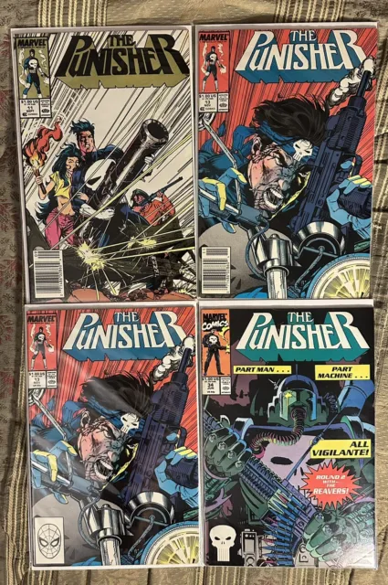 The Punisher Lot Marvel Comic Book 1988 # 11 12 13 34 Bagged Boarded