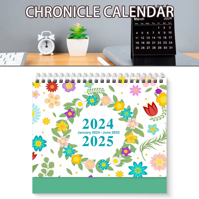 STANDING FLIP 20242025 Deskt Calendar Stand up Monthly Calendar for