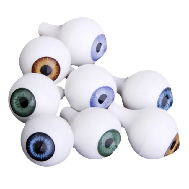 8pcs 22mm Colorful Round Acrylic Doll Eyes Eyeballs for Kids DIY Craft Accs