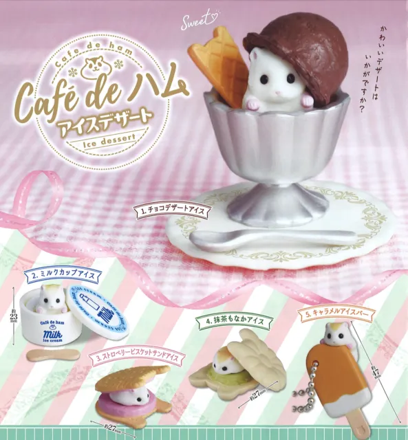 Blind Box 1:6 Dollhouse Miniature Dessert Hamster Ice Cream 1 Random Mini Figure 3