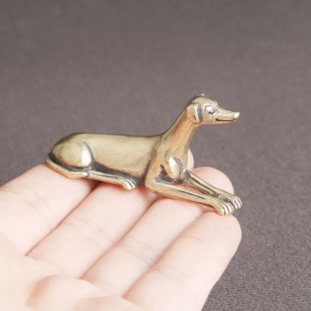 Solid Brass Dog Figurine Statue House Office Decoration Animal Figurines Toys