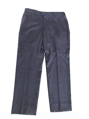 J. Hilburn Navy Blue Wool Mens Trouser Dress Pants Size 32 X 30