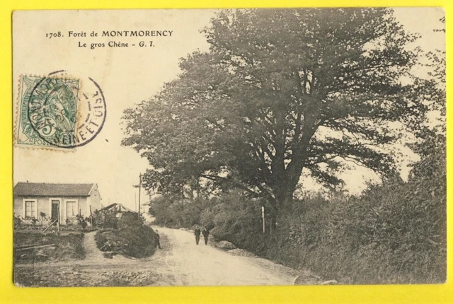 cpa Ecrite en 1907 FORÊT de MONTMORENCY (Val d'Oise) Arbre Le Gros CHÊNE Maison