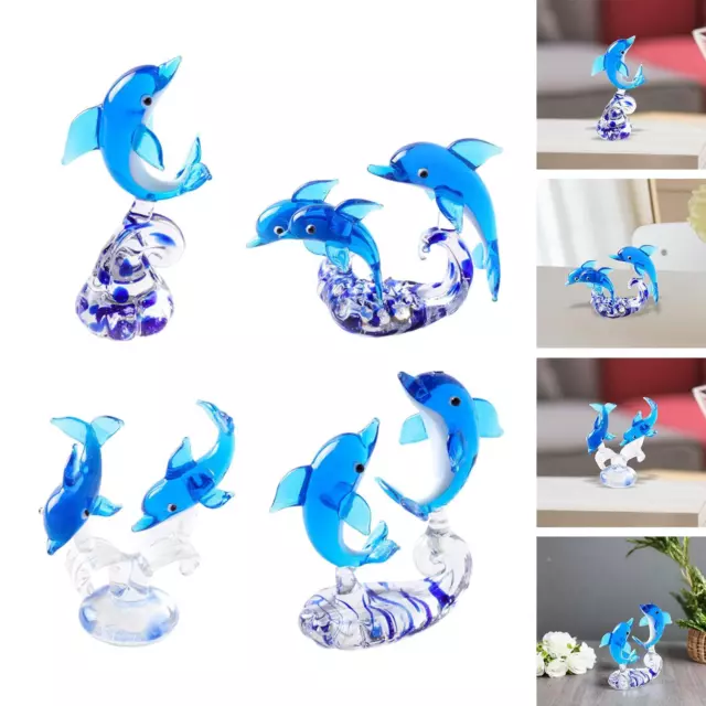 Décor de dauphin de table Artisanat d'animaux de mer Pièce maîtresse Belle