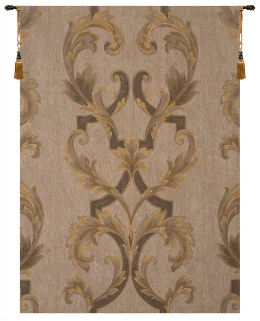 Tapiz francés brocado de hoja - arte de pared colgante para decoración (nuevo) - 57x41 pulgadas