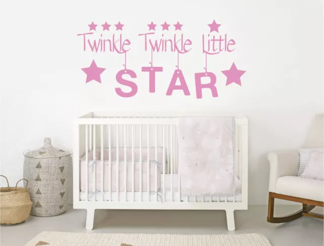 Twinkle Twinkle Little Star Wandsticker Aufkleber | Kinderzimmer Reim Wandsticker