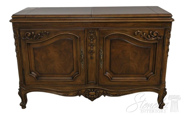 L56967EC: KARGES French Style Walnut Flip Top Server Cabinet