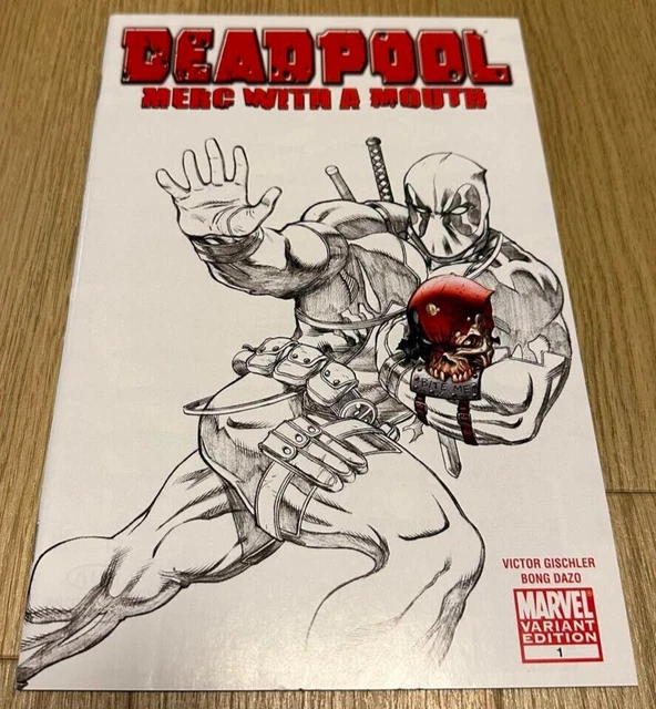 Marvel Comics Deadpool Merc With A Mouth #1 SDCC Sketch Variant 2009 San Diego Marvel Comics Deadpool Merc With A Mouth #1 SDCC Sketch Variant 2009 San Diego