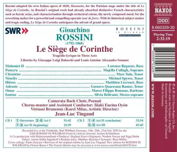 Gioacchino Rossini (1792-1868): Le Siege De Corinthe - Naxos  - (CD / L) 2
