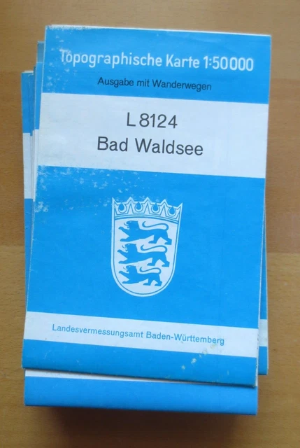 r1-1) Topographische Karte 1 : 50000   Bad Waldsee   L 8124
