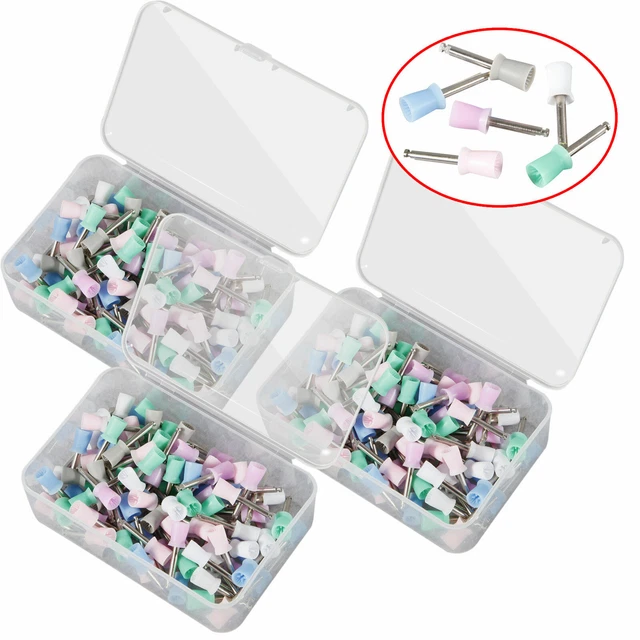 300pcs Dental Prophy Cup Rubber Polish Polishing Tooth Latch Type 6 Colors u4rh