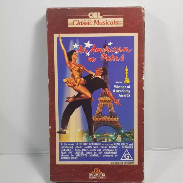 VHS An American in Paris 1951 -  G rating Classic Musical George Gershwin