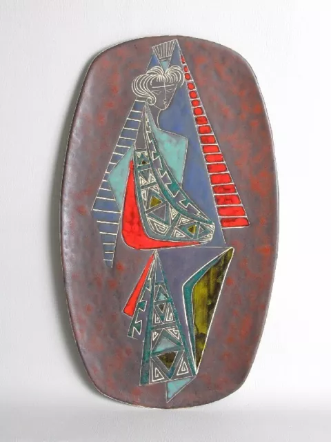Quadro ceramica anni 50 italiana design Sesto Fiorentino modernista vintage
