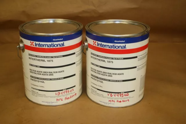 Lot of 2 1GL International Intertherm 1875 Silicone Acrylic - Grey