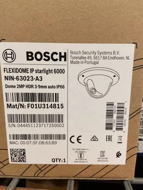 BOSCH NIN-63023-A3 WIRED Outdoor Dome Security Camera $195.00 - PicClick