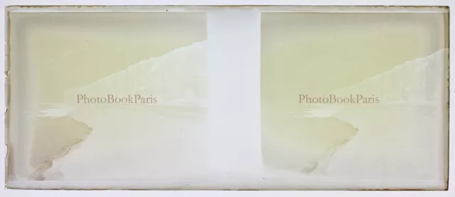 Sea Beach Landscape c1930 Photo NEGATIVE Stereo Glass Plate Vintage V33L24n 2