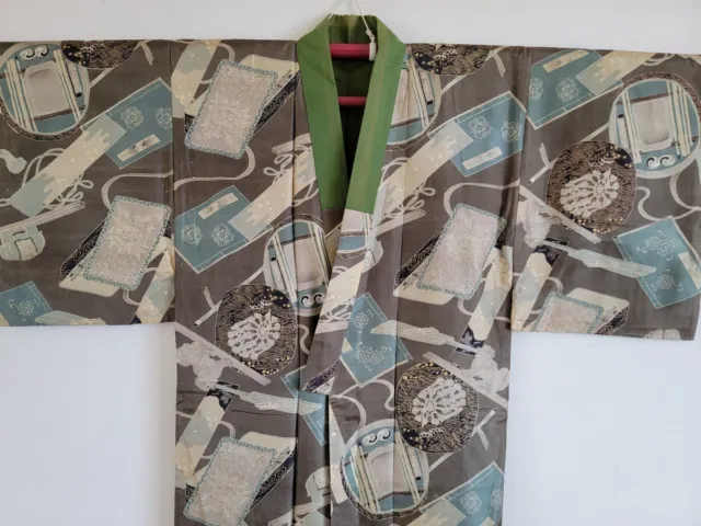 Men's Kinono  juban ,Vintage,  gown, KIMONO Robe,KIMONO jacket,ミ 3