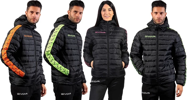 Giubbotto Uomo Donna Piumino Leggero Givova Sportivo Giubbino Cappuccio Giacca