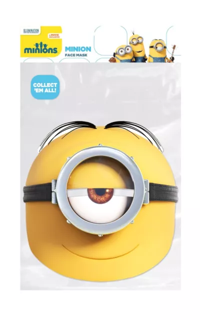 Minion Stuart 2D Careta de Cartón Fiesta Disfraz Minions Despicable Me