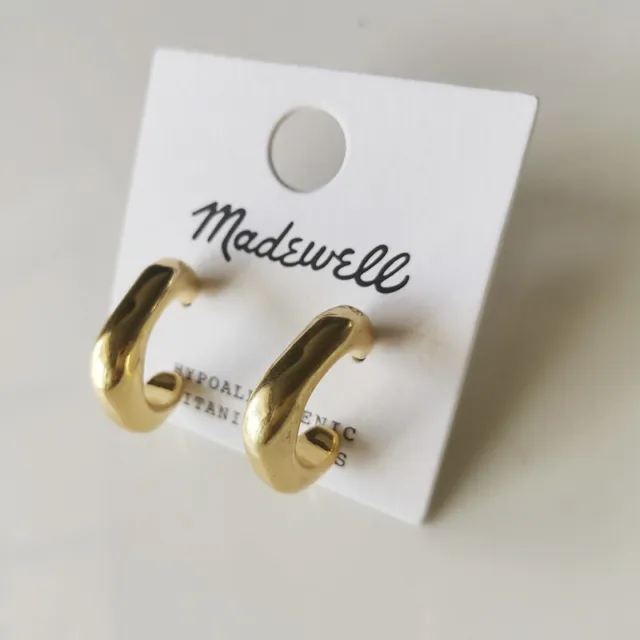 New MadeWell Geometry Hoop Earrings Gift Vintage Women Party Holiday Jewelry