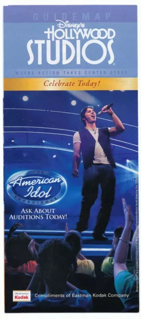 2010 DISNEY HOLLYWOOD Studios Theme Park Guide Map - American Idol £2.
