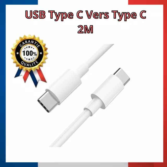 Câble Chargeur Rapide Type C Vers Type C 2Mpour macbook samsung redmi huawei