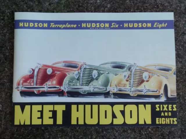 1938 Hudson Sales Brochure  Rare  ''Rhd Australian Version''